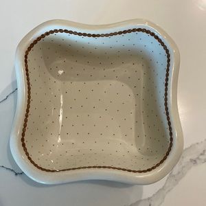 Polish pottery serving dish